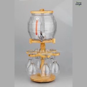کلمن بشکه یک طبقه چوبی گردان شات دار و بدون شات امبیکو مدل Embico 70101