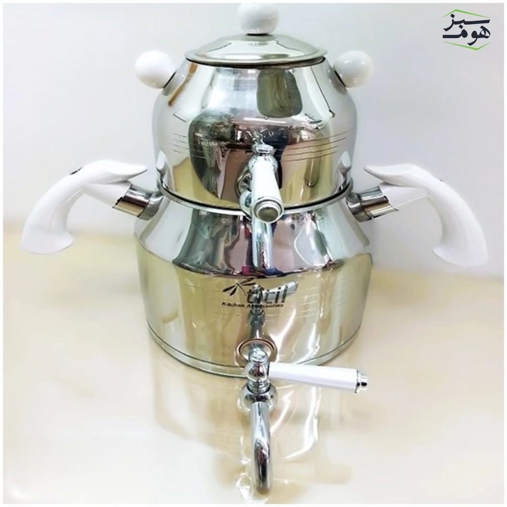 کتری قوری شیردار تمام استیل مایا ویژن